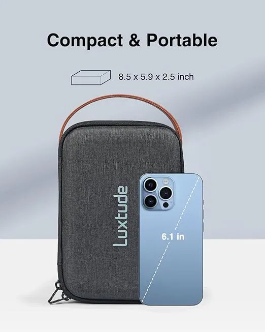 Luxtude Electronic Organizer Travel Case, Christmas Gifts, Tech Organizer Travel Case, Hard Charger Organizer, Travel Cable Organizer, Tech Bag, Travel Essentials for Charger/Mouse/Cash/Card/Pen