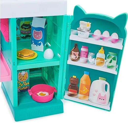 Gabby‘s Dollhouse, Cakey’s Lifesize Kitchen, Rollenspiel Küche mit Geräuscheffekten, Spielküchenzubehör und Spielzeuglebensmittel, geeignet für Kinder ab 3 Jahren