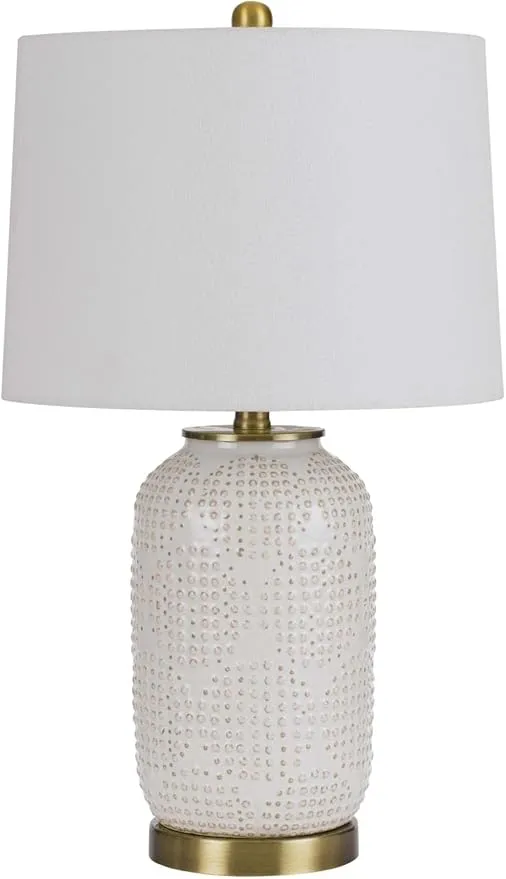 Cal Lighting BO-3022TB Table Lamp, Ivory