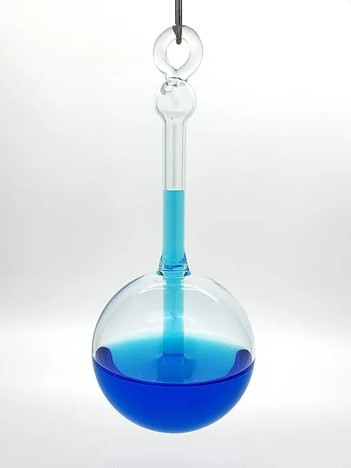 Glassic Gifts® Hanging Goethe Weather Ball Barometer Glass Ornament
