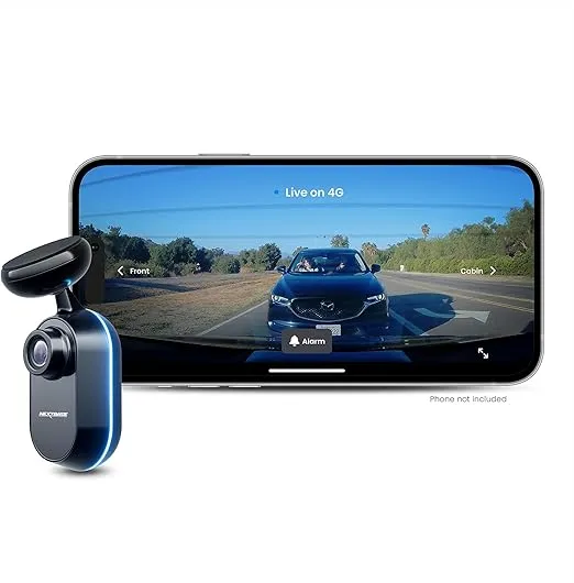 Nextbase iQ Rear Window Dash Camera, Rear View Dash Cam, Rear Camera Only, 1440p Rear Car Cam with Smart Sense Parking, Guardian Mode, and Roadwatch AI