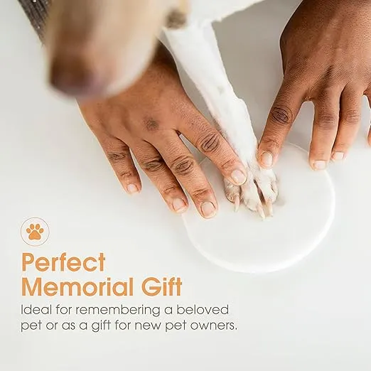 Pearhead Pet Paw Print Photo Frame With Clay Imprint Kit - Wooden Pet Paw Print Frame, DIY Memorial Keepsake for Cats and Dogs, No Mess Clay for Perfect Pawprints, Ideal Home Decor and Gift, Black
