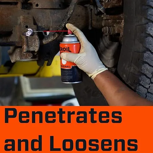 Kroil Original Penetrating Oil (Aerosol Spray-16.5oz Can-Case of 6) | Penetrant for Rusted Bolts, Metal, Hinges, Chains, Moving Parts | Rust, Corrosion Inhibitor (AZKS162C6)