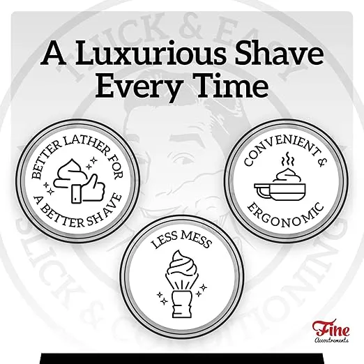 Fine Mr Lather Bowl, Gentleman's Ceramic Shaving Cream Bowl, Aerating Ribbed Texture, Brush Holder, Wall Mount Hole, Dark Bowl for Visual Contrast, Premium Stoneware Construction (Blue)