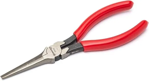 Crescent 6-1/2" Long Needle Nose Pliers - Long Nose Pliers for Wire Bending, Gripping & Twisting - Long Reach Pliers with Dipped Handle Grips - Electrician Tool - 7776CVN