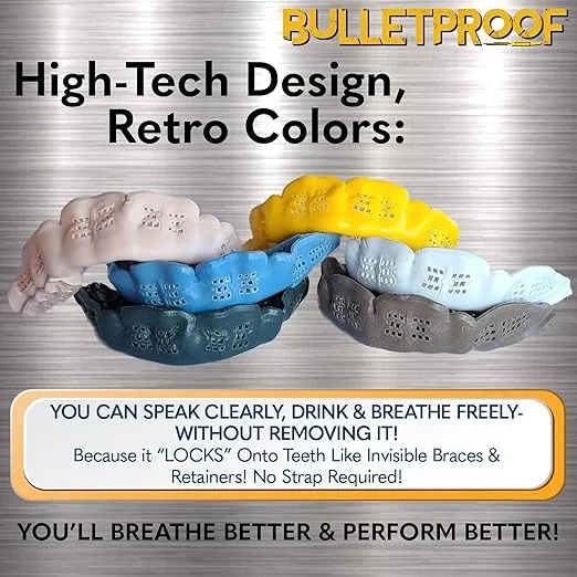 Bulletproof: World’s Thinnest Most Breathable Mouthguard is 3X Stronger! Sports Mouth Guard Adult Youth Braces. MMA Wrestling Basketball Football Hockey Lacrosse BJJ Boxing & Grinding Teeth. Men Women