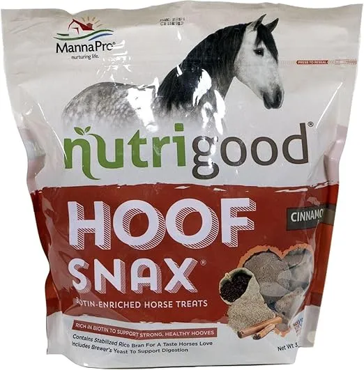 Manna Pro 05-9352 Hoof Snax Biotin Enriched Horse Treats, 3.2-Pound