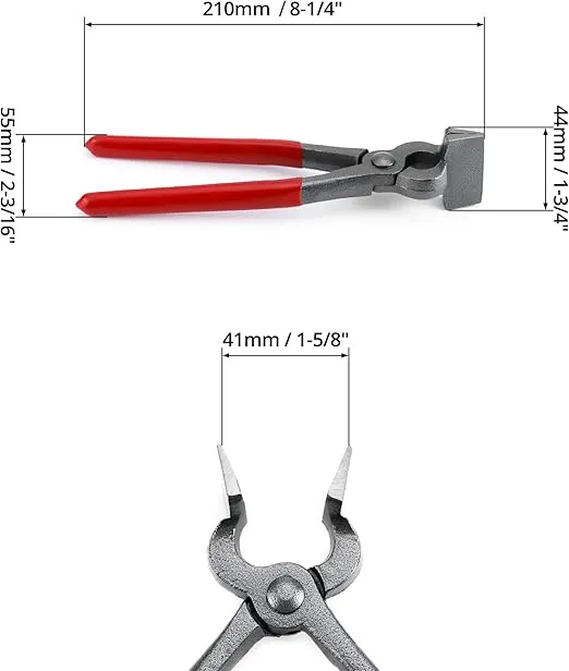QWORK Flat Pliers Leather Press Pliers, Leather Edge Adjustment Flattening Pliers, DIY Leather Craft Tools for Bag Belt