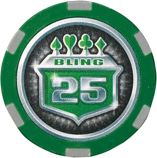 Fat Cat Bling 13.5 Gram Texas Hold 'em Clay Poker Chip Set with Aluminum Case, 500 Striped Dice Chips
