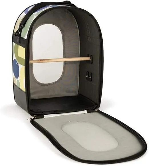 Prevue Pet Products Soft Sided Bird Travel Carrier with Perch Large, Multicolor (1309)