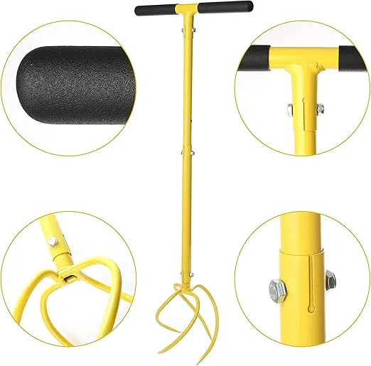 Height Adjustable Hand Tiller Garden Claw Twist Tiller Cultivator Tiller Soil Lossener Lawn Aerator Areator Loosen, Rototiller, Garden Bed and Plant Box Cultivator, Garden Tools.