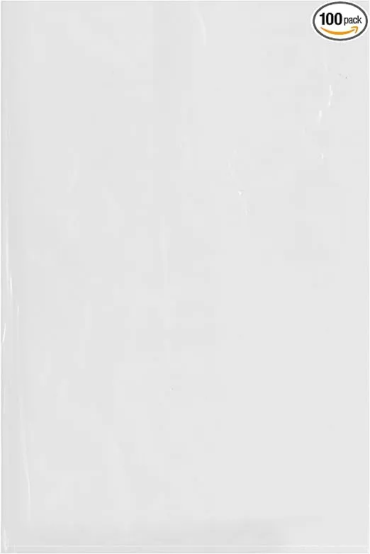 Plymor 12" x 18" (Pack of 100), 2 Mil Flat Open Clear Plastic Poly Bags