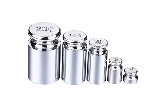 I-MART Weight 1g 2g 5g 10g 20g Grams Steel Chrome Calibration Scale Weight Kit Set for Digital Scale Balance