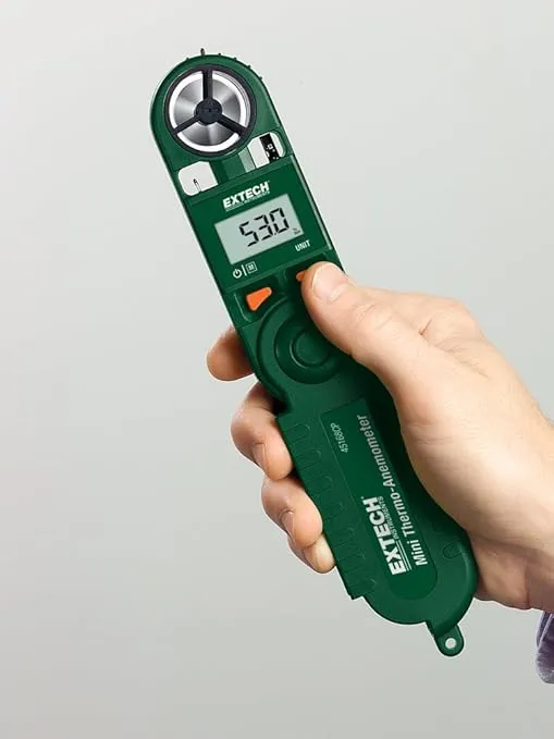 Extech 45168CP Mini Thermo-Anemometer with Built-in Compass