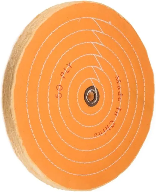 uxcell 12-Inch Cotton Buffing Wheel Polishing for Bench Grinder Tool 16mm Arbor Hole