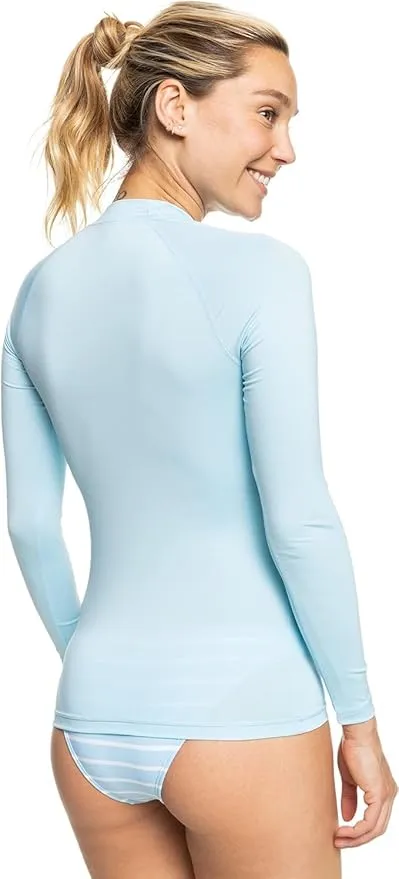 Roxy Women's Rash Guard Whole Hearted UPF 50+Long Sleeve Sun Protection Swim Shirt-Quick Dry Rashguard
