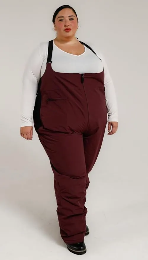 Women's Plus Size Snow Bibs Ski Overalls Pants 1X-6X Waterproof Short tall Regular