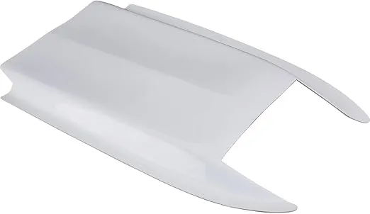 Corvette-Style Stingray Fiberglass Hood Scoop for Universal Fit: 37 x 22 x 3 inches, Glossy Gelcoat Finish, Suitable for Street & Race, Front-to-Back Length 36", Max Inside Width 18" Ready for Paint