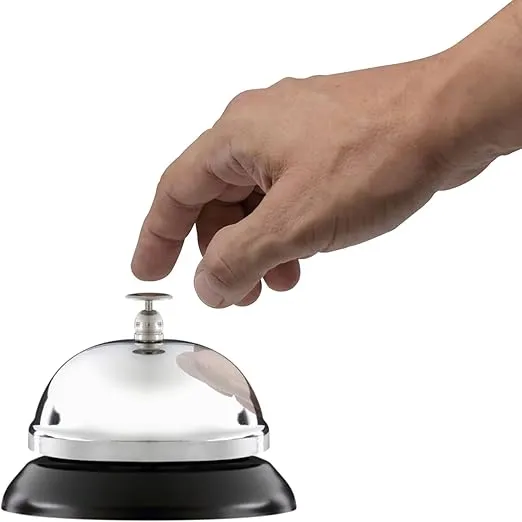 Universal Call Bell, 3.34 inch Diameter, black: silver (10000)