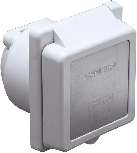 Marinco 301EL-B Easy Lock Inlet, 30a 125v
