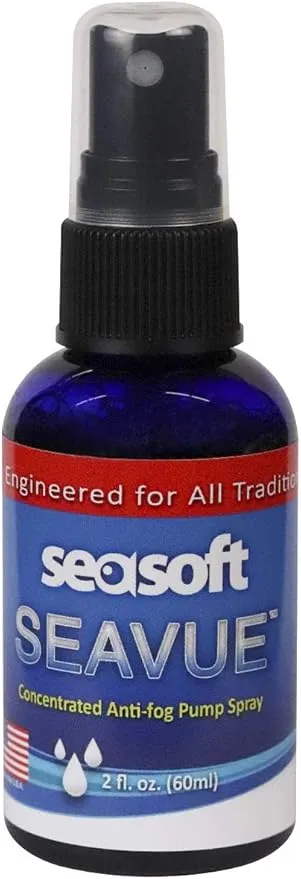 SeaVue Concentrated Anti-Fog Pump Spray for Scuba Masks and Swim Goggles - 2 fl oz.