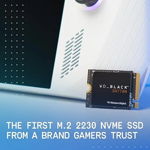 WD_BLACK 500GB SN770M M.2 2230 NVMe SSD for Handheld Gaming Devices, Speeds up to 5,150MB/s, TLC 3D NAND, Great for Steam Deck and Microsoft Surface - WDBDNH5000ABK-WRSN