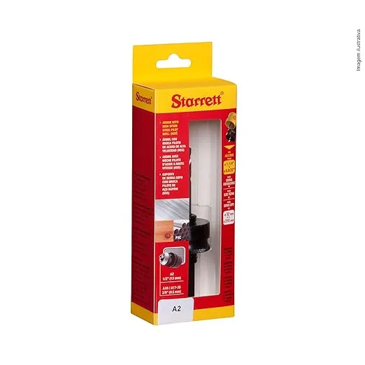 Starrett Arbor with Pilot Drill - 7/16-inch Hex Shank Hole Saw Arbor - A2