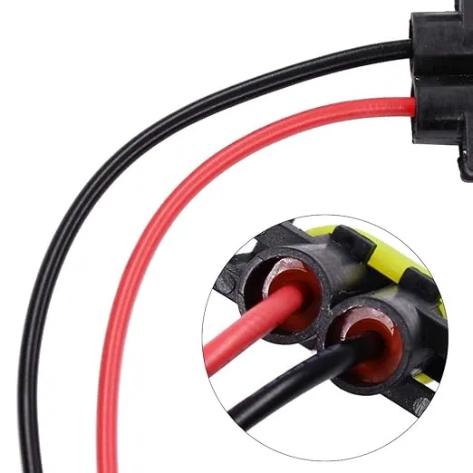H11 H8 880 881 Headlight Female Adapter Connector Wiring Harness Socket for Headlight Or Fog Light 2Pack