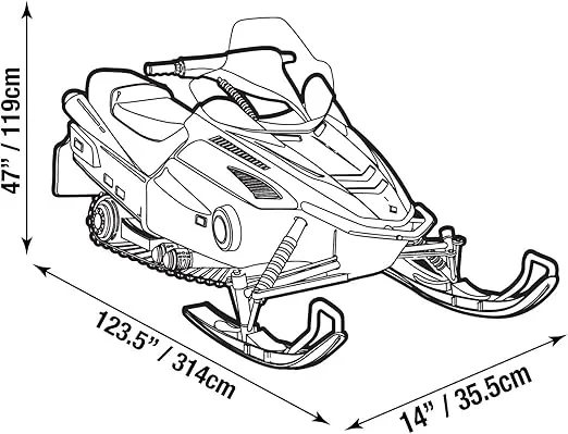 Raider 02-7742 DT-Series Premium Large Heavy-Duty Snowmobile Storage Cover
