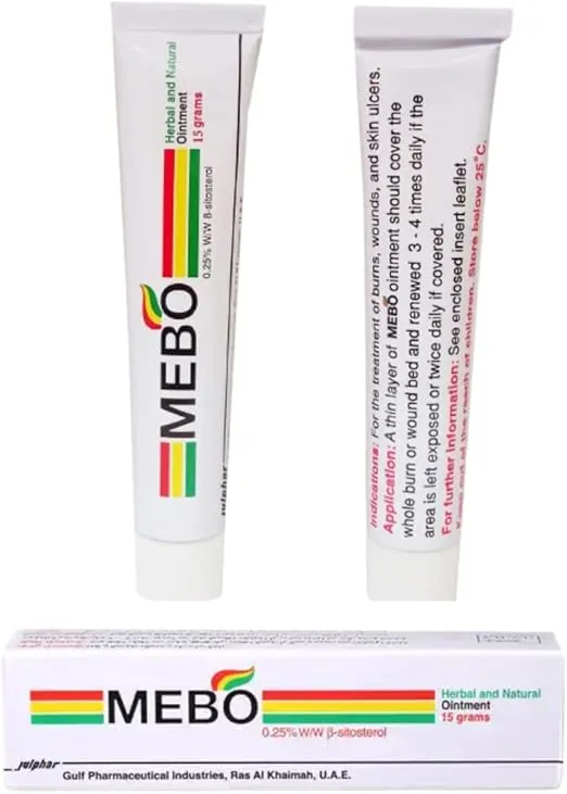 MEBO Burn Cream Skin Ointment Wound & Scar Care (1 Tube = 30 Grams)