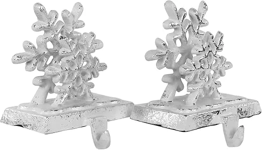 Northlight 12.5" Silver Snowflake Christmas Stocking Holder