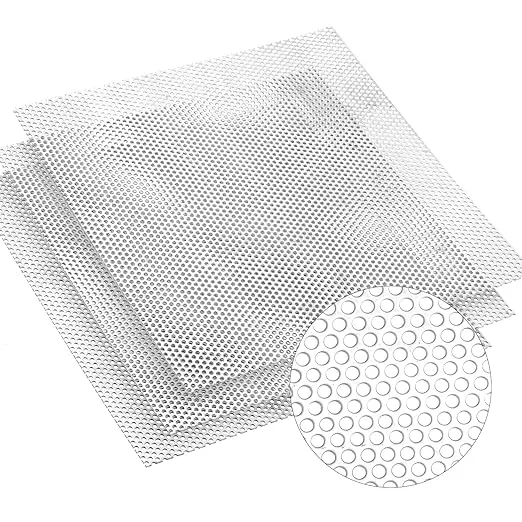 Perforated Sheet Stainless Steel Perforated Metal Sheet 11.8" x 11.8" Stainless Steel Preforated Sheet, 0.12" Hole
