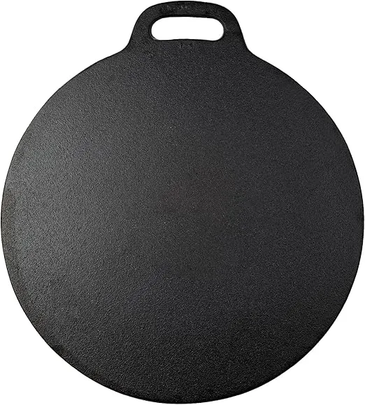 Victoria 12-Inch Cast Iron Tawa Dosa Pan, Pizza Pan with a Loop Handle, Crepe Pan Preseasoned with Flaxseed Oil, Made in Colombia