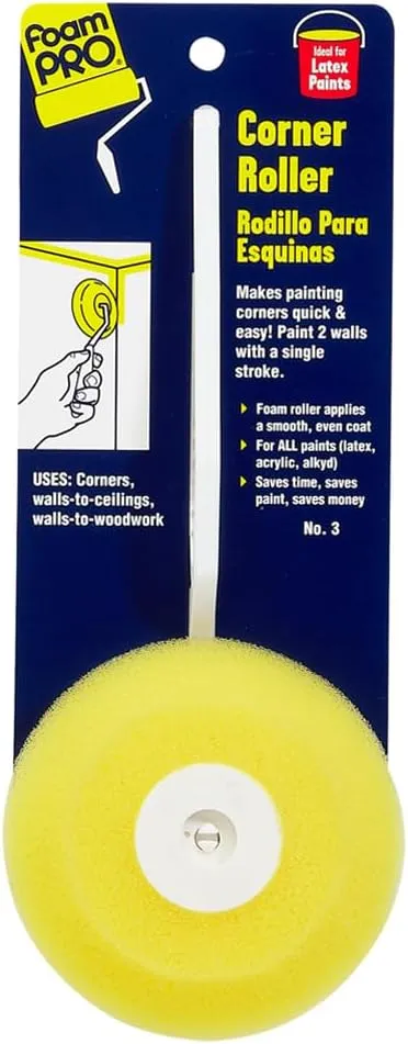 FOAM PRO 00102 FoamPRO Corner Roller, Smooth Surface, 4 In.
