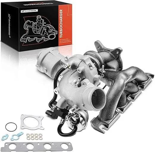 A-Premium K03 Turbo Turbocharger Kit with Gasket and Wastegate Actuator - Replaces 06H145702S, 06H145702L - Compatible with Audi A4, A4 Quattro, A5, A5 Quattro, A6, A6 Quattro, allroad, Q5, 2.0L, TFSI