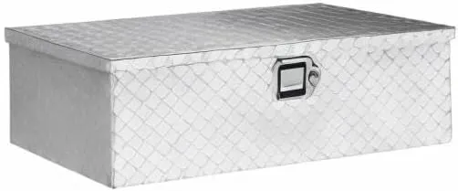 VEVOR Heavy Duty Aluminum Truck Bed Tool Box, Diamond Plate Tool Box with Side Handle and Lock Keys, Storage Tool Box Chest Box Organizer for Pickup, Truck Bed, RV, Trailer, 30"x13"x9.6", Silver