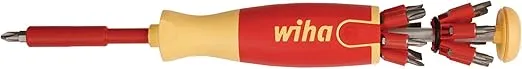 Wiha 38051 Insulated Pop-Up Bit Holder Set Slotted, Phillips, Square, Torx 14 pc. Set