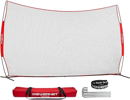 PowerNet Portable Sports Net for Protection, Soccer, Lacrosse & Volleyball Rebounder, Softball Baseball Net, Basketball Net, Indoor Outdoor Safety Net, Backyard & Garage Backstop