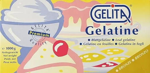 Leaf Gelatine Sheets - Bronze - 2.2 lb box Gelita