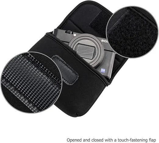 JJC Neoprene Compact Digital Camera Case Travel Pouch for Sony ZV-1 RX100 VII VA VI V IV III II DSC W800 W830 WX500 HX99 HX90V HX80 for Canon G7X III II G9X II SX740 SX730 SX620 SX610 ELPH 360 190 180