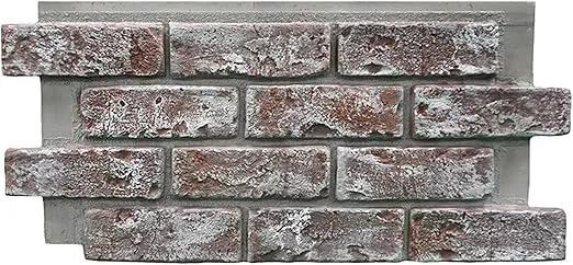 GenStone Faux Brick Half Panel 22.25" x 11.25" in Chicago Brick Color for Do It Yourself Friendly Home Improvement Projects