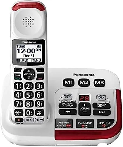 Panasonic KX-TGM450S + (1) KX-TGMA45S Volume Booster Upto 50 dB Slow Talk Control Noise Reduction Talking Caller ID Amplified Cordless Phone-2 Handset