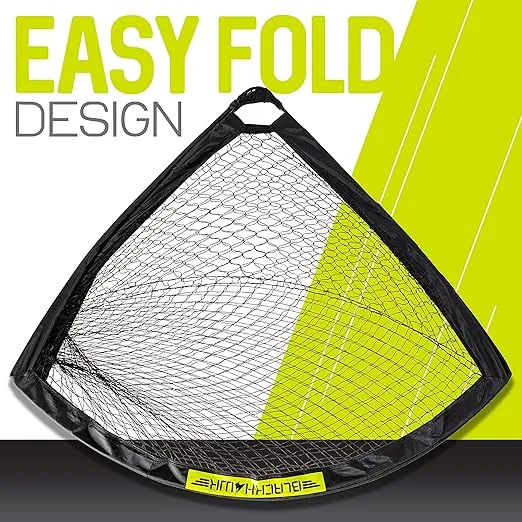 Franklin Sports Blackhawk Backyard Soccer Goal - Portable Pop Up Soccer Nets - Youth + Adult Folding Indoor + Outdoor Goals - Multiple Sizes + Colors - Perfect for Games + Practice