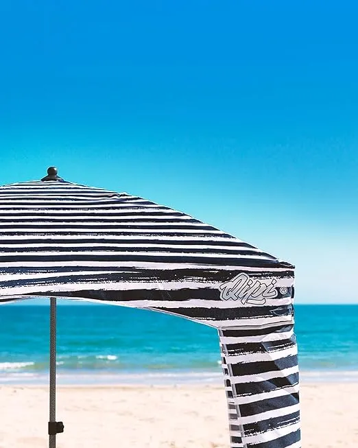 Qipi Beach Cabana - Easy to Set Up Canopy, Waterproof, Portable 6' x 6' Beach Shelter, Included Side Wall, Shade with UPF 50+ UV Protection for Kids, Family & Friends