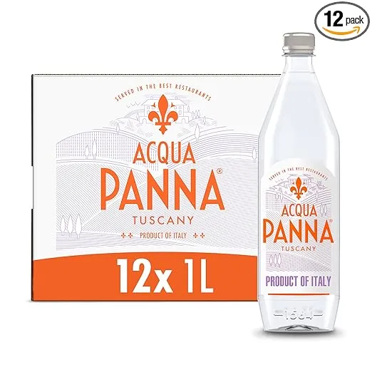 Acqua Panna Natural Spring Water, 33.8 Fl Oz (Pack of 12)