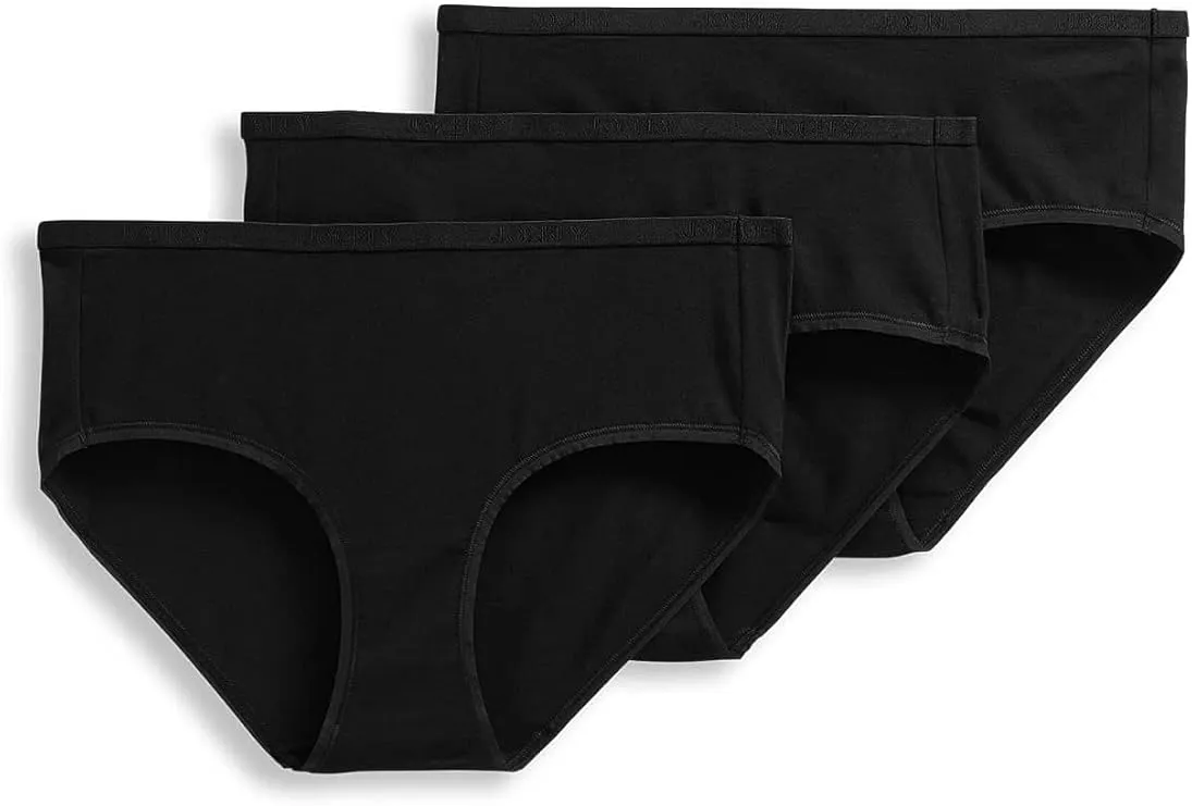 Jockey Women's Underwear Organic Cotton Stretch Logo Hipster - 3 Pack