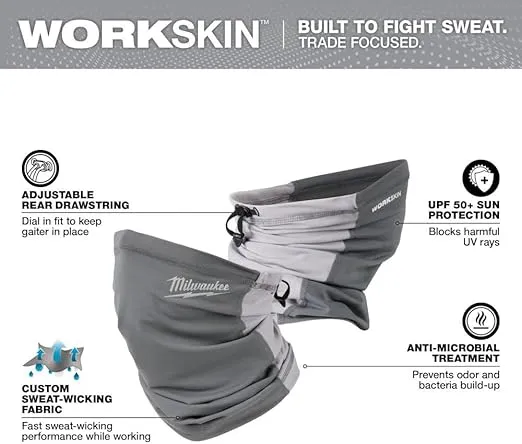 MILWAUKEE WORKSKIN Neck Gaiter - Gray (424G), Grey