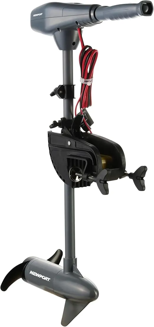Newport Kayak Series 55lb Thrust Transom Mounted Saltwater Electric Trolling Motor w/LED Battery Indicator (24" Shaft)