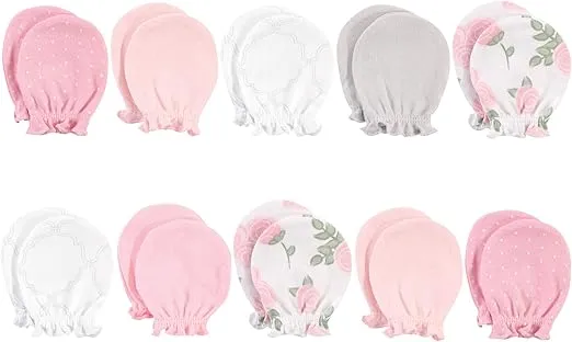 Hudson Baby Unisex Baby Cotton Scratch Mittens