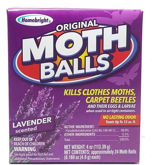 Moth Balls Lavender Scented 4oz (4pack) (4) Smells Like Lavender